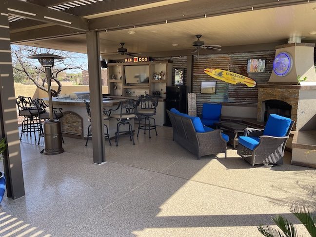 Polyaspartic patio coating — East Valley, AZ