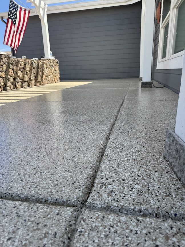 Patio polyaspartic floor coating — East Valley, AZ